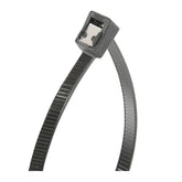 GB 45-314UVBSC Cable Tie, Double-Lock Locking, 6/6 Nylon, Black